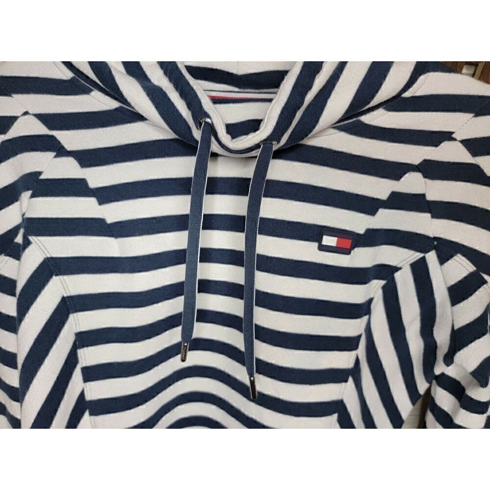 Tommy Hilfiger Womens Striped Pullover Funnelneck Pullover top SZ SMALL PETITE - Picture 3 of 5